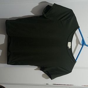 Forest green crop top